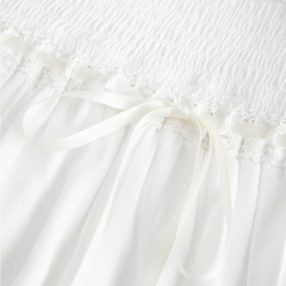 White Ruffled Mini Skirt - Picture 3 of 7